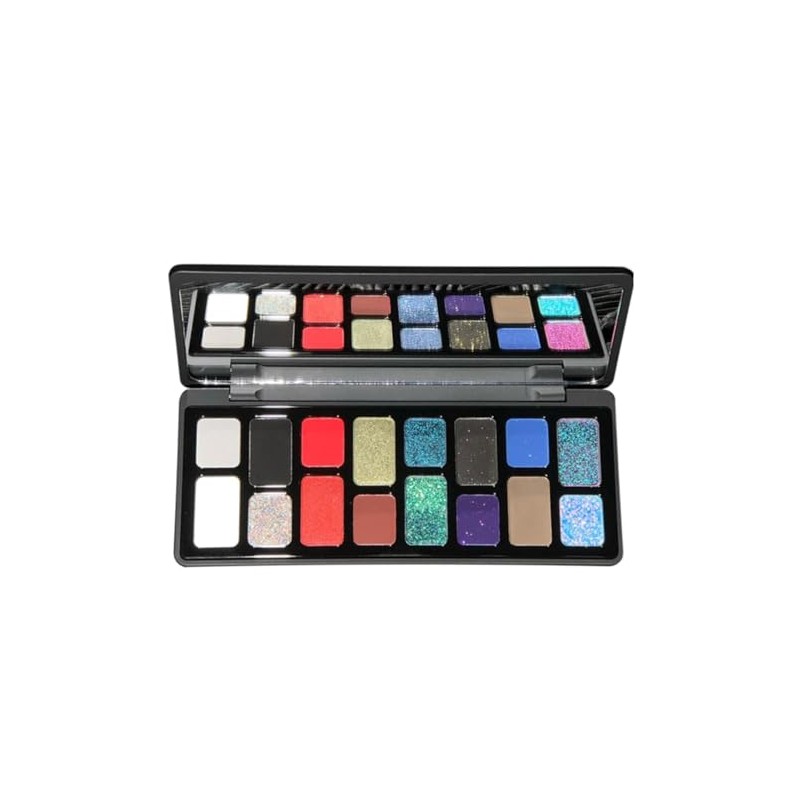 LIANGNISHI 16 Colors Full Glitter Eyeshadow Palette, Pearlized Diamonds, Multi