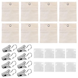 Rppiup Set of 8 Outdoor Curtain Weight Bag, Portable Weight Bag for Gazebo, Tablecloths, Sandbag with Metal Clips for Garden, Gazebo, Patio, Curtains, Tablecloths