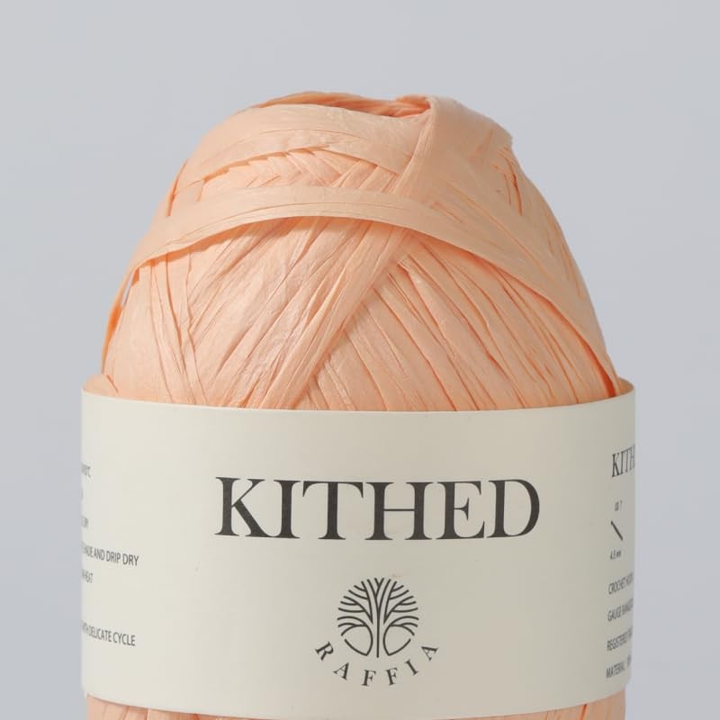 Raffia Yarn, Soft Raffia Yarn for Crochet，328ft，Smooth Raffia for Hand
