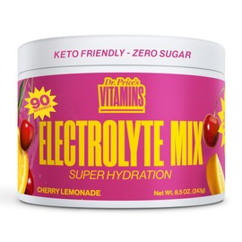 Dr. Price’s Electrolytes Powder Bulk | Cherry Lemonade 90 Servings | Sugar Free Hydration Powder with 72+ Trace Minerals | Keto, Vegan, Electrolyte Drink Mix | Doctor-Formulated, Made in USA