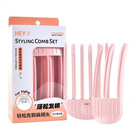 Marian Puffy High Root Volume Hair Clip Set with Plastic Comb and Spring Slider, Free Size H9083 Clip 4ea