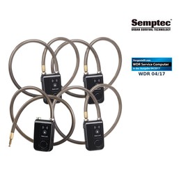 Semptec Urban Survival Technology Bluetooth Bicycle Lock: Set of 4 App-Controlled Cable Locks with Bluetooth and Alarm (Bicycle Lock App, with Alarm, Wireless Motion Sensor)