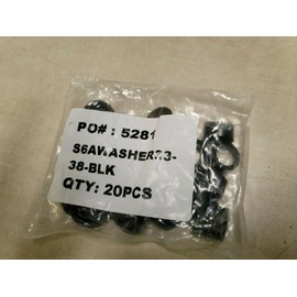 Pack of 20 Black  33 Degree Angled Beveled Washer For Flat Post - Cable Rail