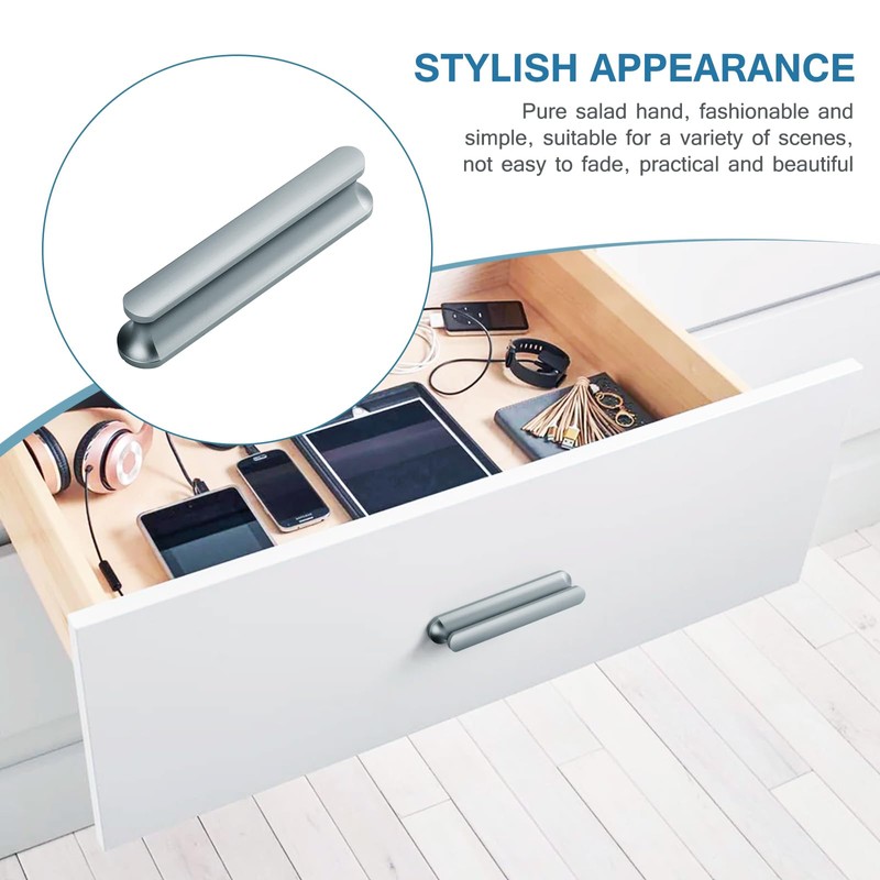 Mynoozi 10 Pack 80mm Long (64mm Hole Centre) Kitchen Cabinet