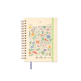 UO School Diary The Art of Living Day Page: Starts in September 2024 and ends in August 2025, Hardcover, with 127 Stickers, Elastic Band and Record Tape, Yellow