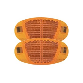 cyclingcolors 2 x Spoke Reflectors Bicycle Orange with Safety Clips 60 mm Reflectors Set MTB Road Bike