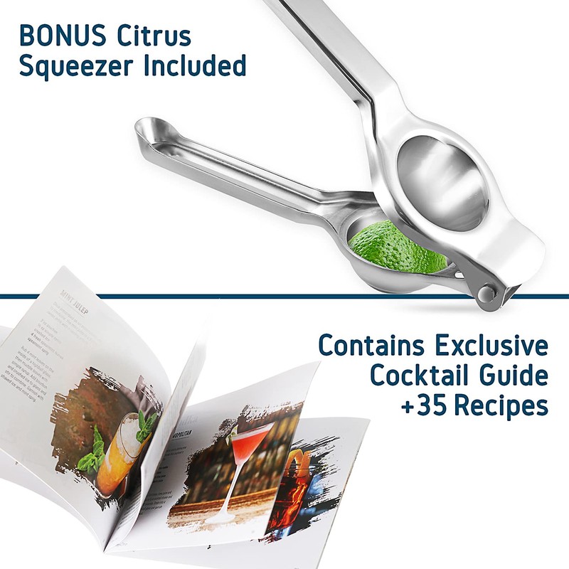 Bar Set Cocktail Shaker Set, Stainless Steel Mixology Bartender Kit,