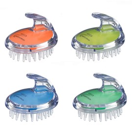 Kent - SH1 Shampoo Brush, 42 Soft Rubber Bristles (Assorted Colors) (2 Pack)