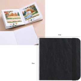 WADY Watercolor Paper, 30 Sheets 8 X 8cm / 3.1 X 3.1in Watercolor Sketchbook, 140 LB, 300 GSM Watercolor Journal for Use As Travel Sketchbooks Mixed Media Pad On The Go (Black)