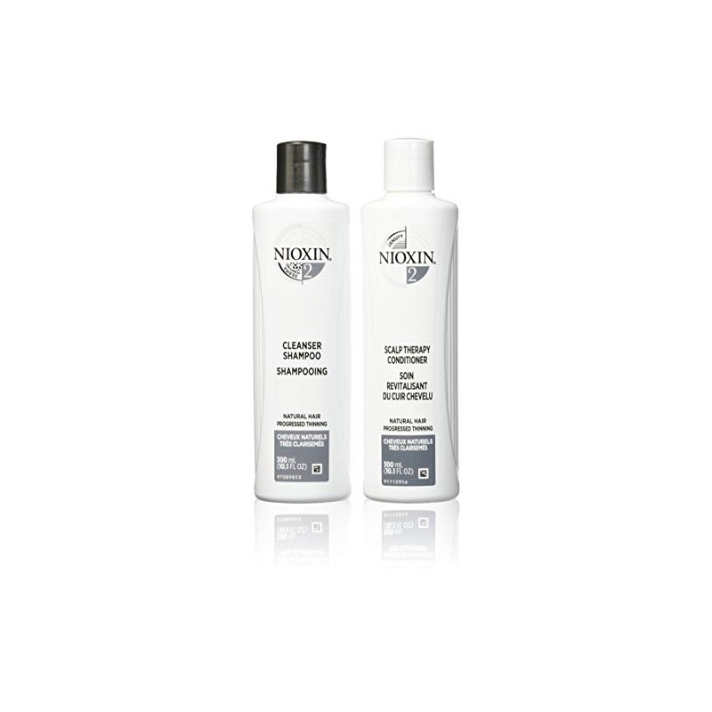 Nioxin System 2 Cleanser Shampoo and Scalp Therapy Conditioner Duo