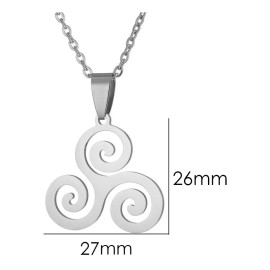 TENDER LIHOME Collar Dije Trisquel Celta Vikingo Triskele Triple Espiral