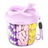 Pill Organizer,Pill Dispenser with 7 Large Compartments,Portable Pill Box Bottle