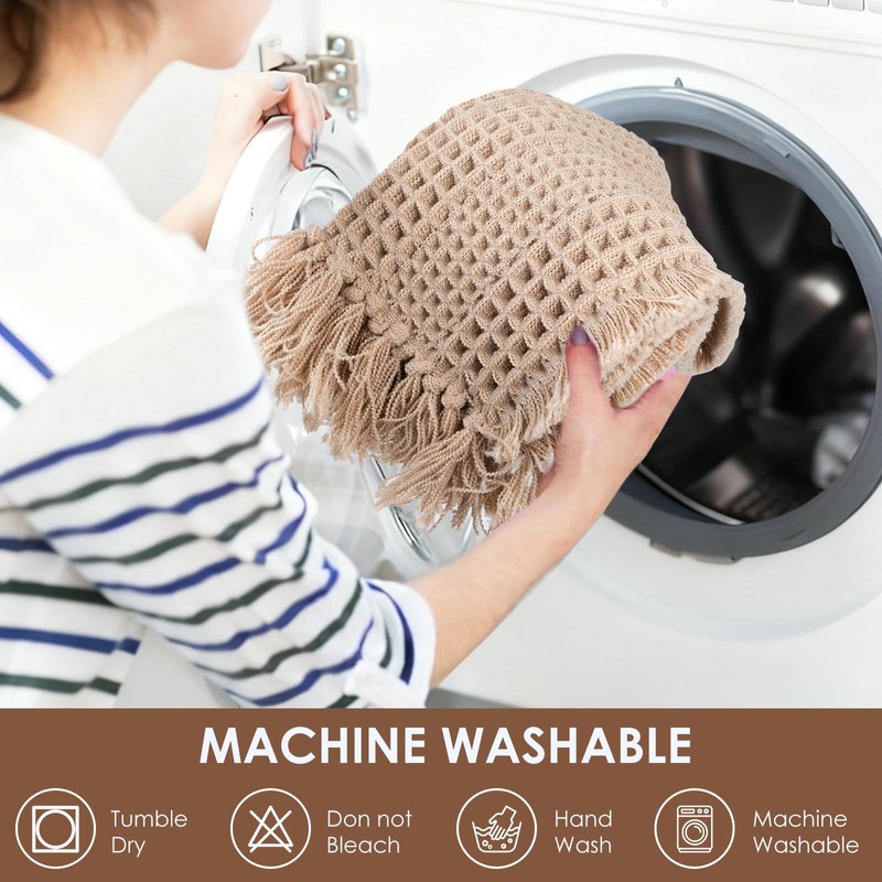 Waffle Bath Mat Set of 2, Absorbent Waffle Bathroom Rug
