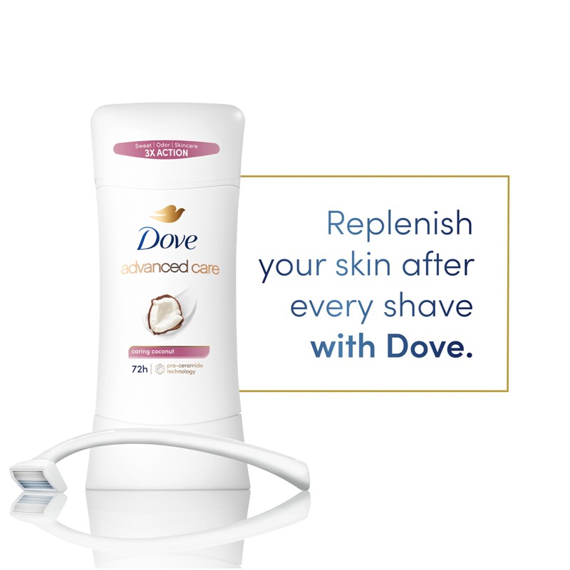 Dove Advanced Care Antiperspirant Deodorant Stick Caring Coconut for Helping