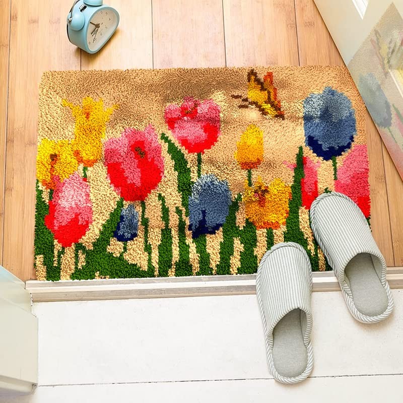 ROCKY&CHAO Latch Hook Rug to Make Yourself, Latch Hook Kit,