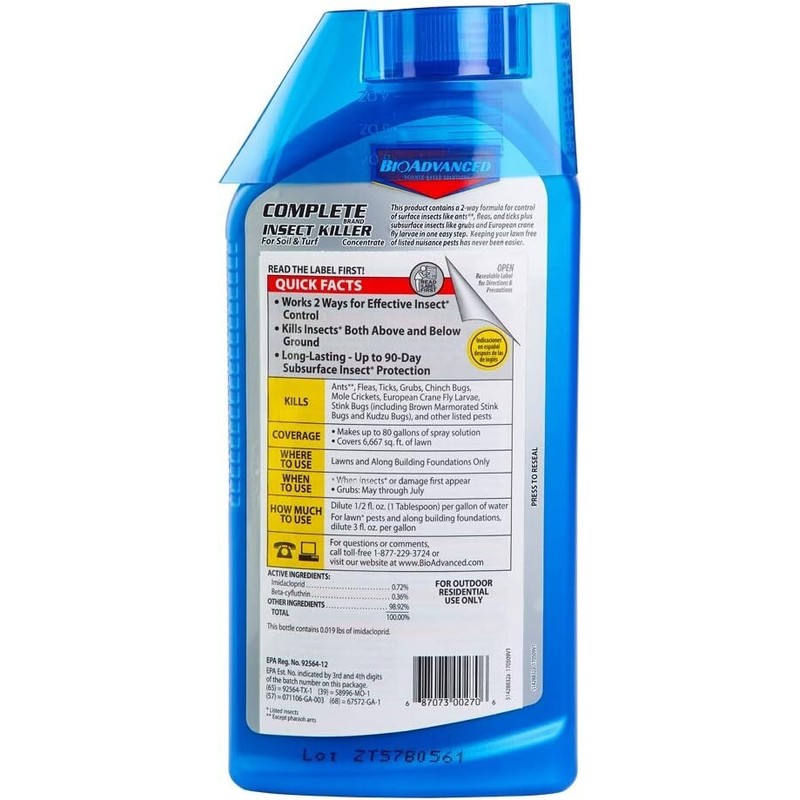 BioAdvanced Complete Liquid Concentrate Insect Killer For Soil & Turf