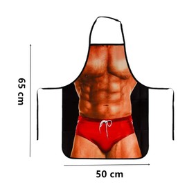 JXY Funny Kitchen Apron Waterproof and Novelty Muscle Cooking Apron for Kitchen and Cooking