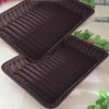 SOLAPOLLO Poly Wicker Bread Basket 60x40x8CM,Rectangle Bread Basket,Rectangular Wicker Display
