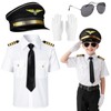 Bryndo 5 Pcs Airline Pilot Costue Set for Kids, Pilot