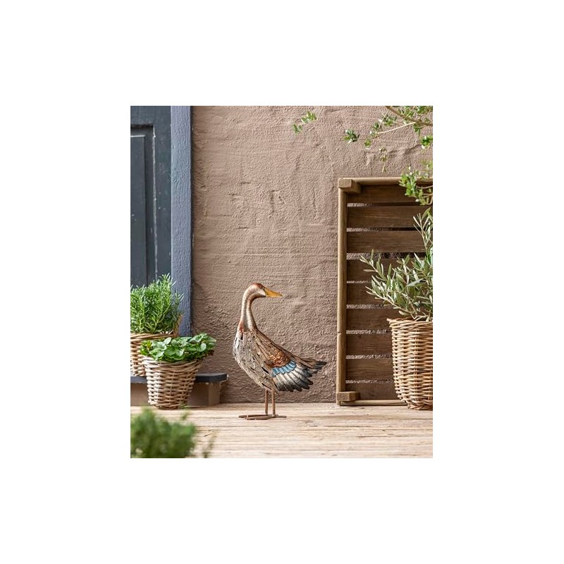 Dehner Decorative Figurine Duck Garden Decoration Frost Resistant Decorative Item