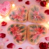 4Pcs Diamond Edge Heart Coaster Molds, Unique Silicone Molds for