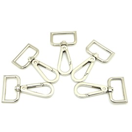 MELORDY 15 ganchos giratorios de metal con cierre de langosta para manualidades, llaveros, bolsos, fabricación de bolsos (plateado, 1 pulgada)