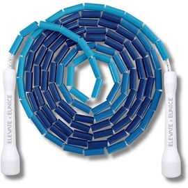 Elevate Rope Professional Beaded Skipping Rope - 3 m Adjustable, Quality Beads & Poly Cord - For Freestyle, Cardio & Tricks - Suitable for All Levels & Indoor/Outdoor Use (Storm)