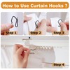 100 Pack Black Metal Curtain Hooks Pin-On Drapery Hooks,Suitable for
