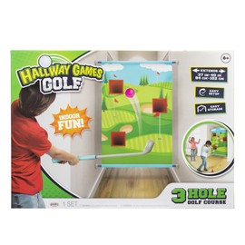 Maui Toys Golf Indoor Hallway Games! Fun 3 Hole Golf Course with 3 Golf Balls, 1 Driver & 1 Tee