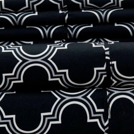 Stoneberry Home Geometric Microfiber 6-Piece Sheet Set, Soft Mircrofiber Fabric