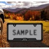 Black Carbon Fiber Vinyl Inlay License Frame with Black &