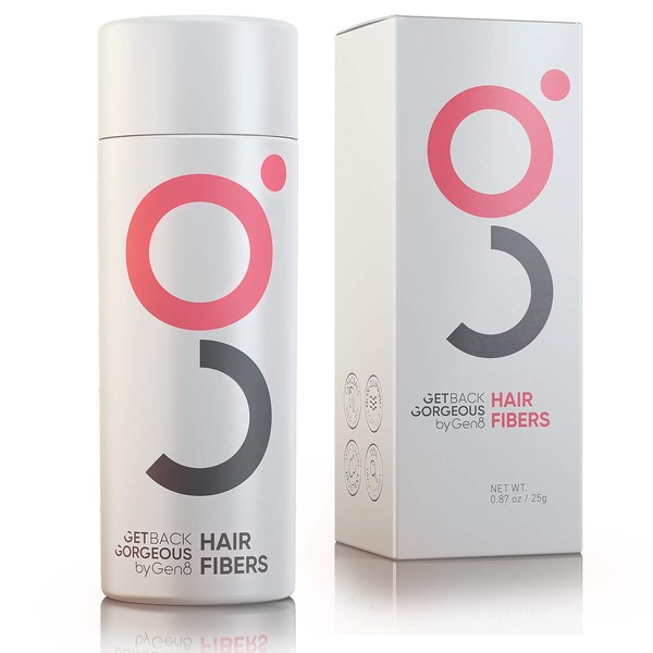 Get Back Gorgeous Womens Hair Fibers for Thinning Hair & Bald Spots (DARK BROWN) - Electrostatically Charged for Instantly Thick, Full, Shiny Hair in 30 Seconds -25g