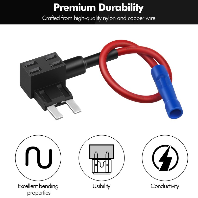 Poeland 4er Set Sicherung Adapter, Stromdieb, Mini Auto Sicherungsadapter mit