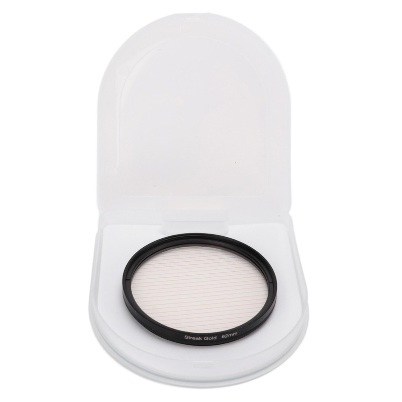 Gold Streak Digital Camera Lens Filter Antiscratch Optical Glass Aluminum