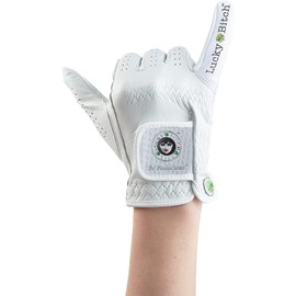 Nice Shot “Lucky B Club” Ladies Premium White Cabretta Leather Golf Glove Right Hand - Medium
