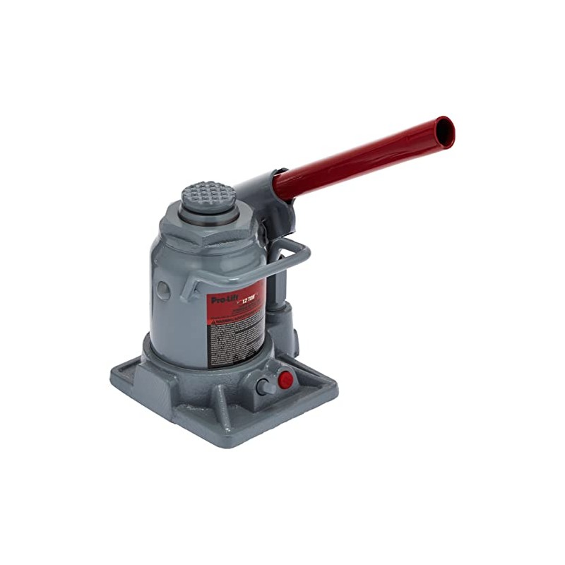 Pro-Lift B-S12D Grey Hydraulic Bottle Jack - 12 Ton Capacity
