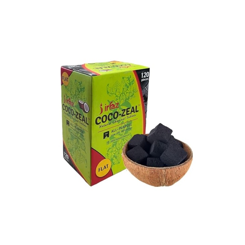 Natural Coconut Charcoals, Coal (120 Count)