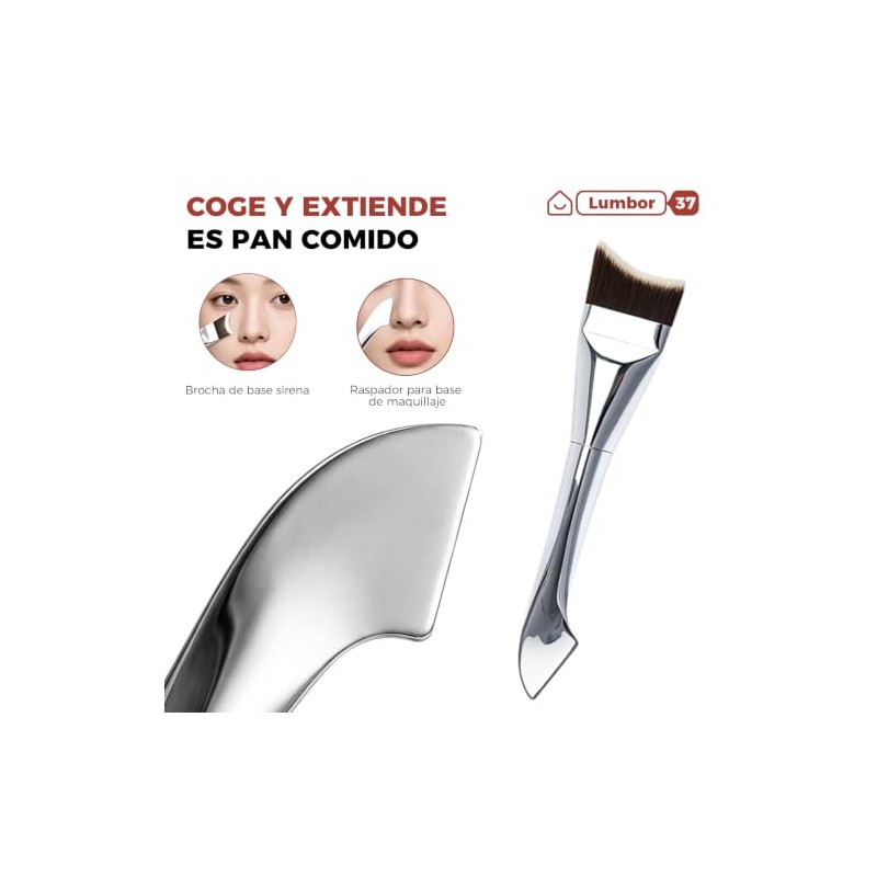Lumbor37 Set de Brochas para Maquillaje 43 Piezas, Kit Profesional