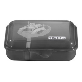 Step by Step Ninja Yuma Lunch Box Black with Divider and Click Closure, Dishwasher Safe, BPA-Free, for School and Nursery, 0.9 L