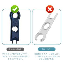 MC4 Connector Connector Dedicated Tool Removal Spanner Wrench [Set of 2] Solar Solar Crimping Wrench for Solar Panel Connection Cables Tightening Cutting DIY Connecting Power Generation Equipment