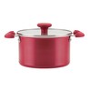 Rachael Ray 8-Piece Create Delicious Stackable Nonstick Cookware Set, Red