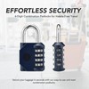 4 Digit Combination Locks 2 Pack - Weatherproof Padlock with
