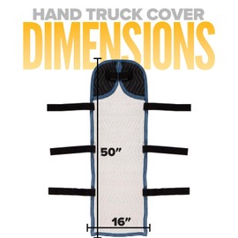 US Cargo Control Quilted Hand Truck Covers 50" x 16" (12-Pack), Rounded Top Hand Truck Pad with Hook and Loop Straps, Padded Cotton/Polyester Quilted Furniture Pads for Moving, Storage, Deliveries