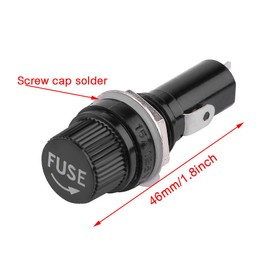 Fuse Holder Socket, 5 Switch Panel Fuse Holder Fuse Socket Nut Fuse Base for 6 x 30 Glass Fuse AC 125 V 15 A / 250 V 10 A for Fuse Holder 6 x 30 mm Fuse Holder Fine