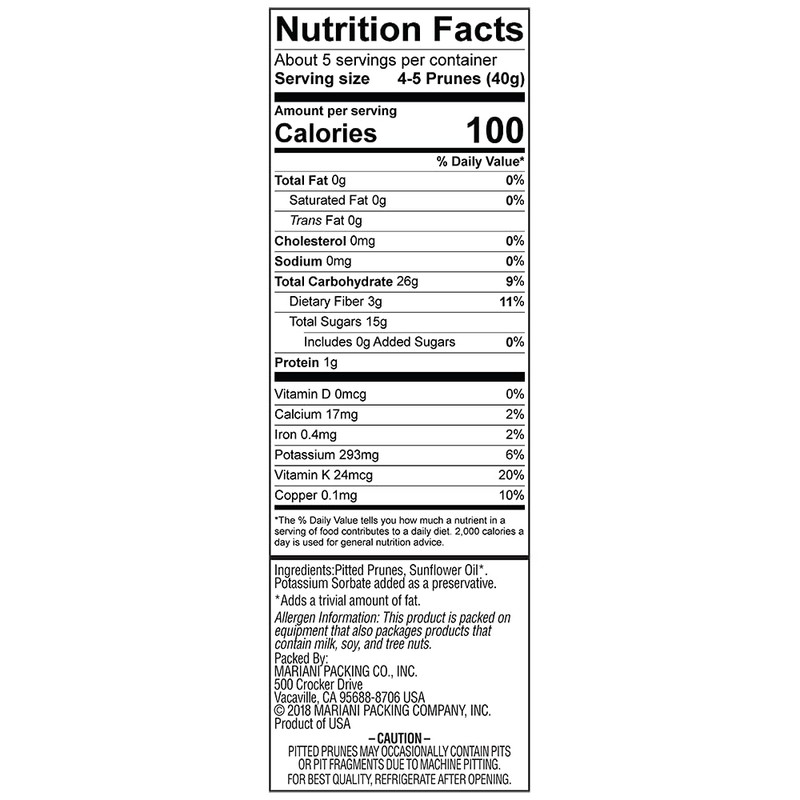 Mariani Prunes, Pitted, 7 oz