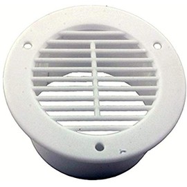 Kaper II L12-0017 White Fits 3" hole Trailer Vent Cover,1 Pack