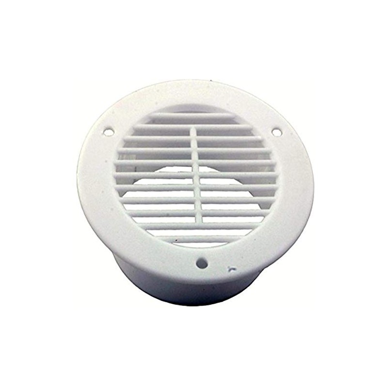 Kaper II L12-0017 White Fits 3" hole Trailer Vent Cover,1