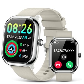 LIMTZOPY Smartwatch(Answer/Make Call), 1.96" Smart Watches for Women with 100 Sport Modes, IP68 Waterproof Fitness Tracker Compatible with iOS and Android (Gray, 1.96)