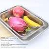 Fruit Vegetable Rectangular Strainer Basket Stainless Steel Colander Strainer Rectangle