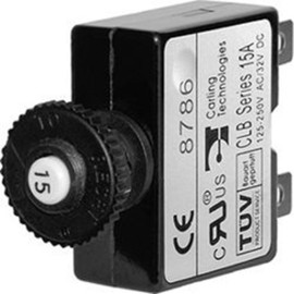 Blue Sea 7054 Push Button Thermal 10 Amp with Quick Connect Terminals